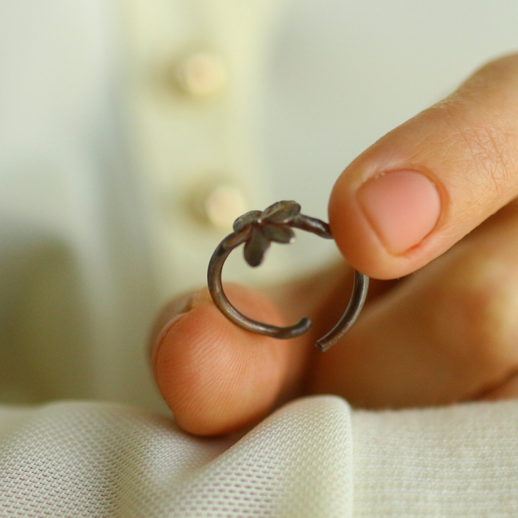 Ring in silver, Hydrangea , фото 3